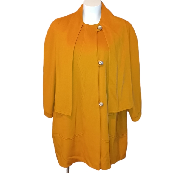 Projections Wools Blend Orange Coat Size 26W - Picture 1 of 8